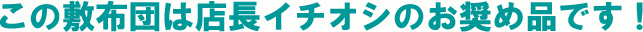 イチオシ敷ふとん