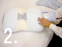 快眠枕の中に適温剤を