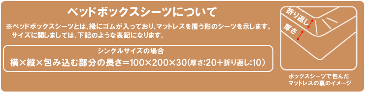 ベッドボックスシーツの解説