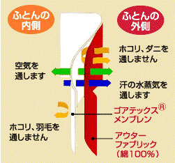 アレルギー対策羽毛布団