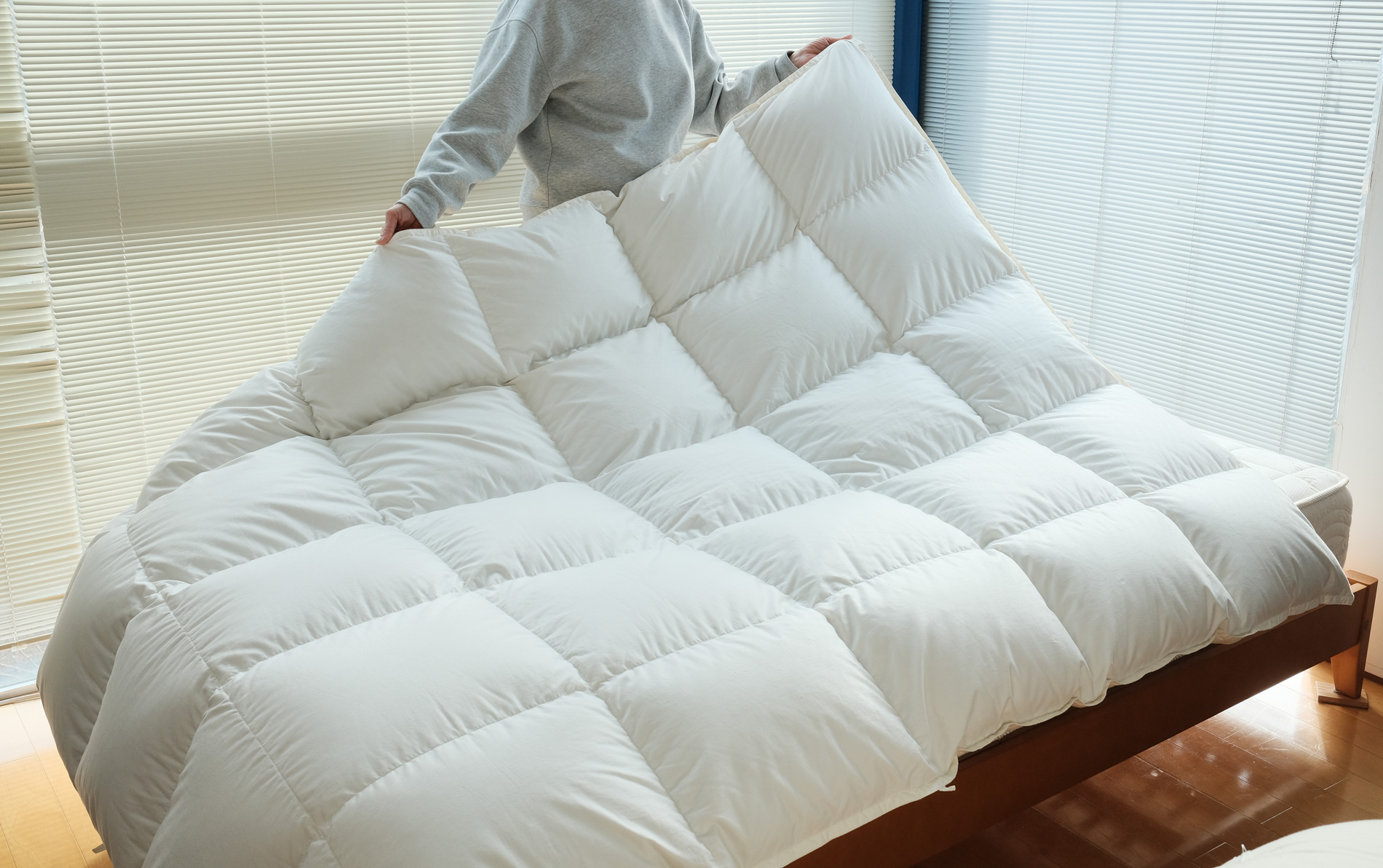 羽毛のキルティング